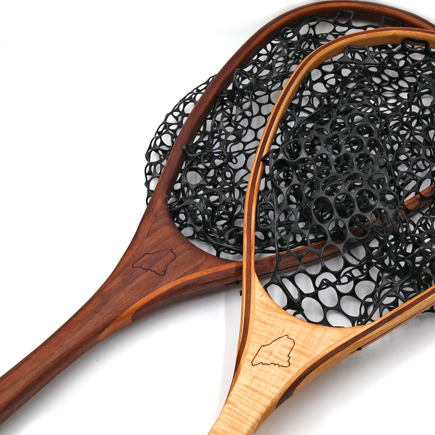 best wood for fishing nets Little Dipper 12"x8" - Adams Dry Fly Engraved friendly basket Anatomy Of A Trout Net