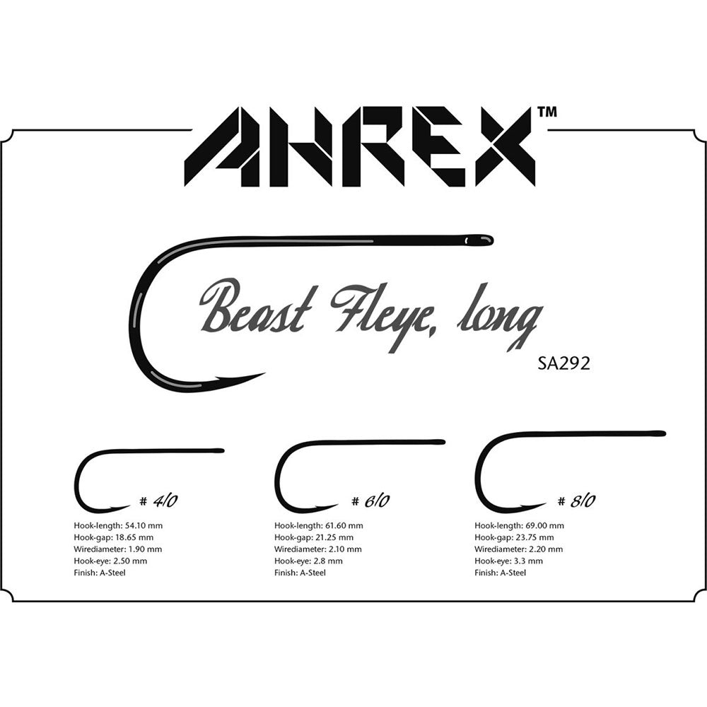 AHREX SA290 SA292 Bob Popovics Beast Fleye Hook