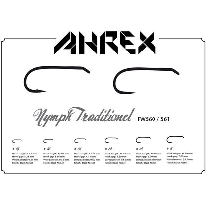 AHREX Traditional Nymph Hook FW560