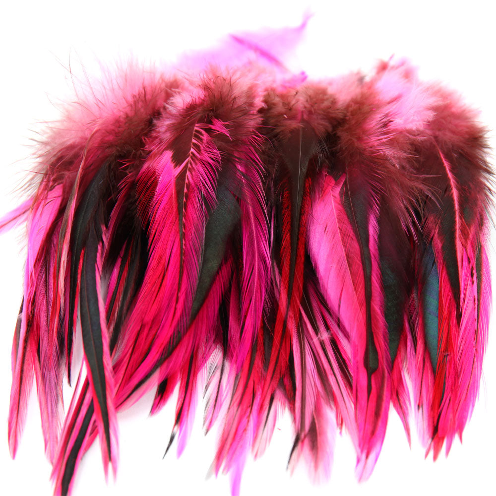 Badger Saddle Hackle Pink