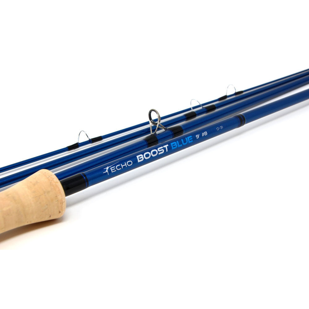 echo boost blue fly rod