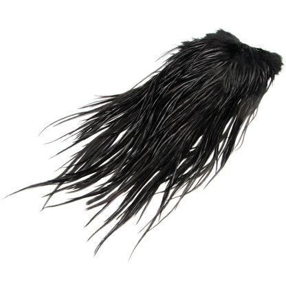 Hareline Flat Wing Saddles Fly Tying Black