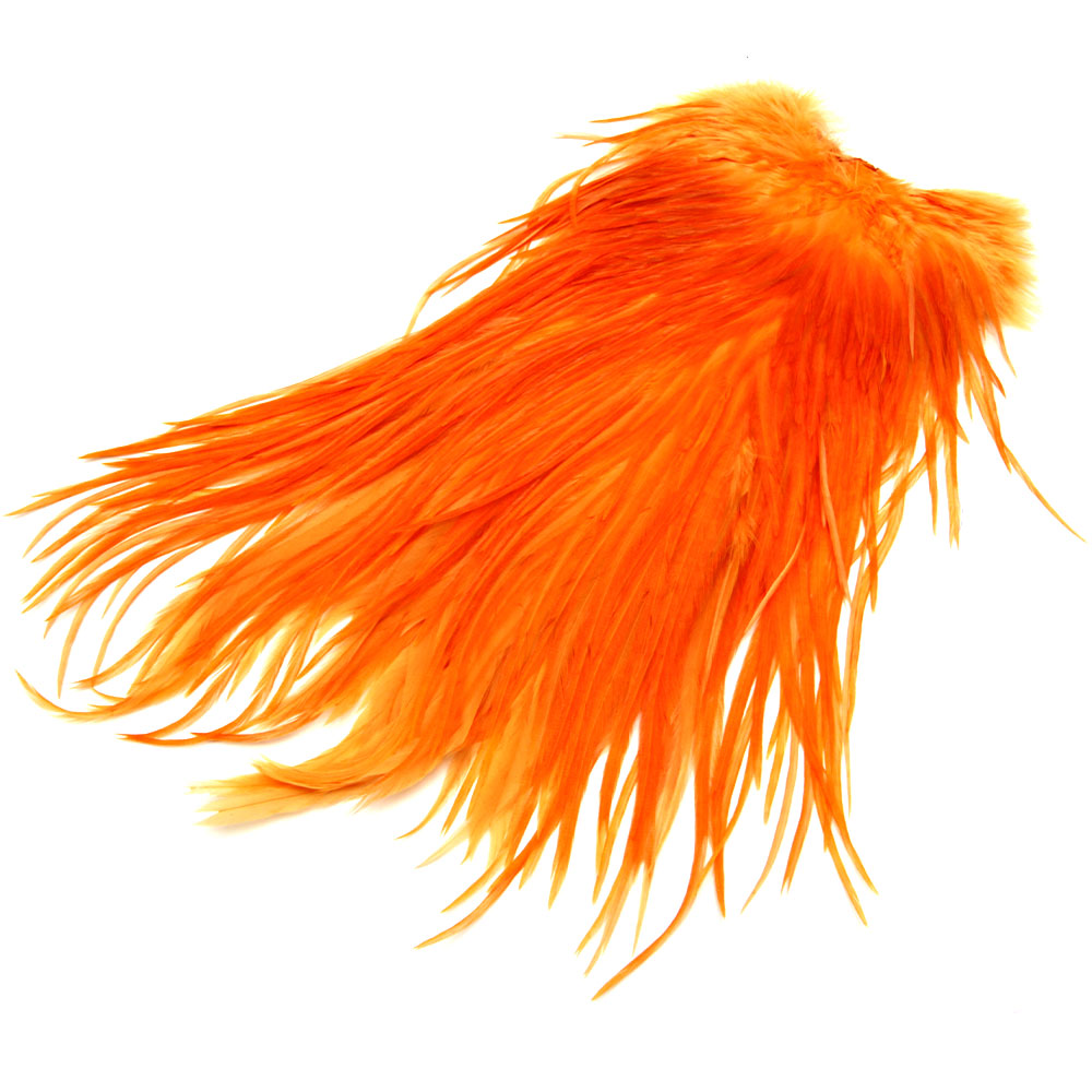 Hareline Flat Wing Saddles Fly Tying Orange