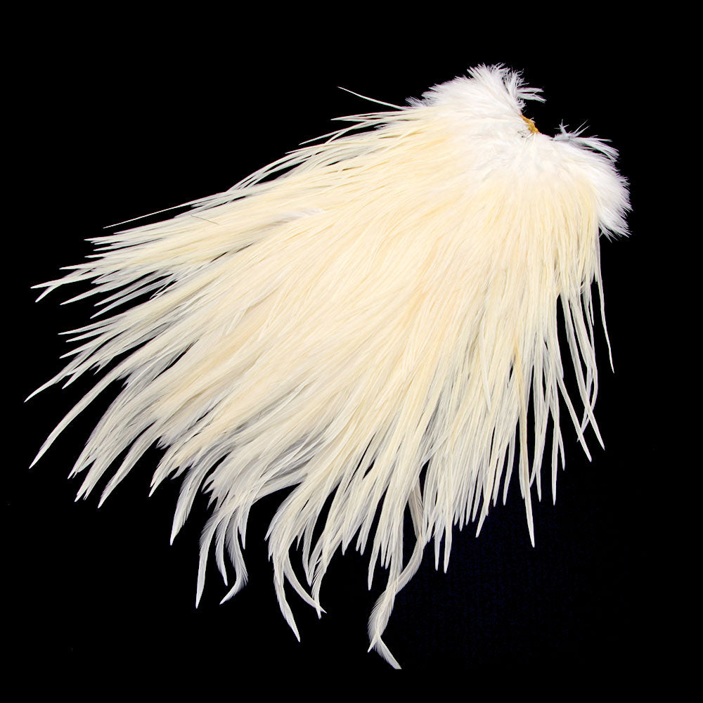 Hareline Flat Wing Saddles Fly Tying White