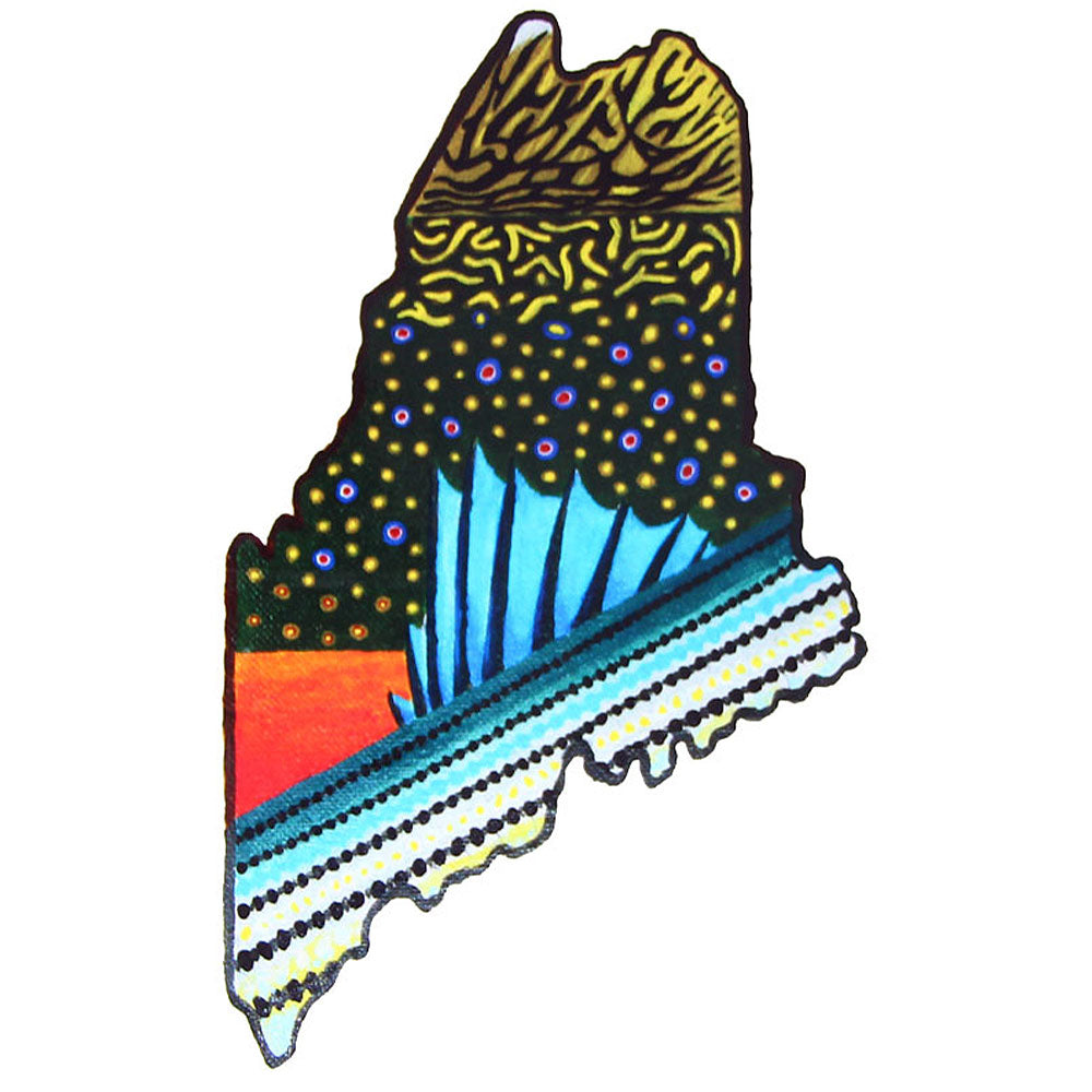 Maine Brook Trout Striped Bass Sticker