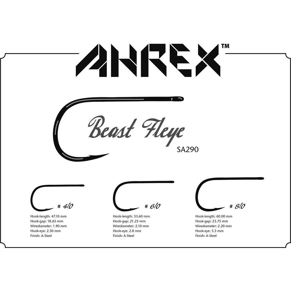 AHREX SA290 SA292 Bob Popovics Beast Fleye Hook