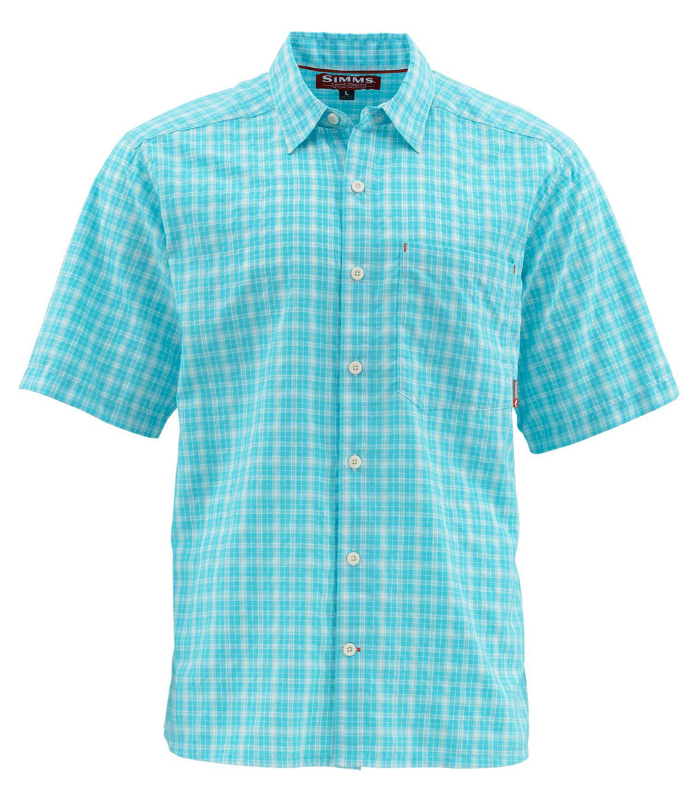 Simms Morada SS Shirt - Sea Blue Plaid