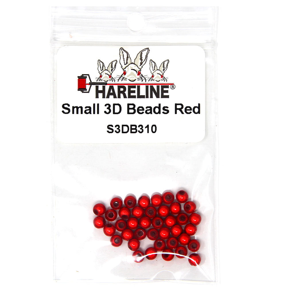 Hareline 3D Beads Red