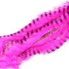 Black Barred Rabbit Zonker Strips Hot Pink