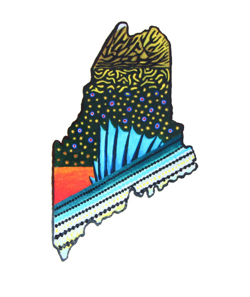 Maine Brook Trout + Striped Bass Sticker