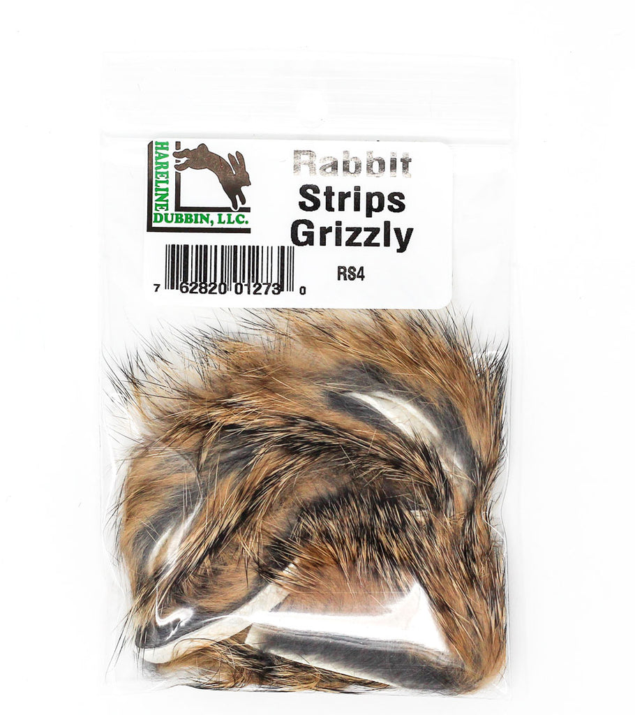 Rabbit Zonker Strips - Grizzly