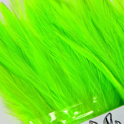 Strung Saddle Hackle Lime Green