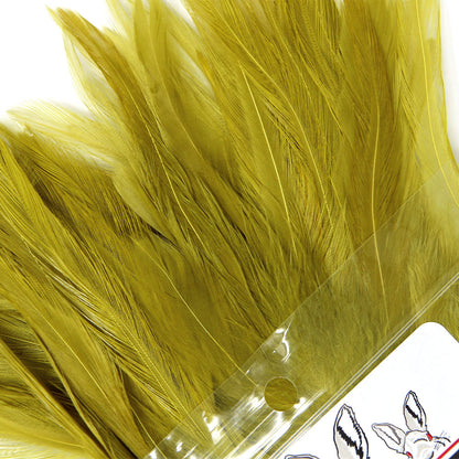 Strung Saddle Hackle Light Olive