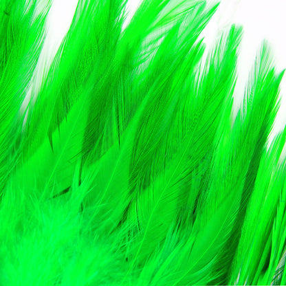 Strung Saddle Hackle Lime Green