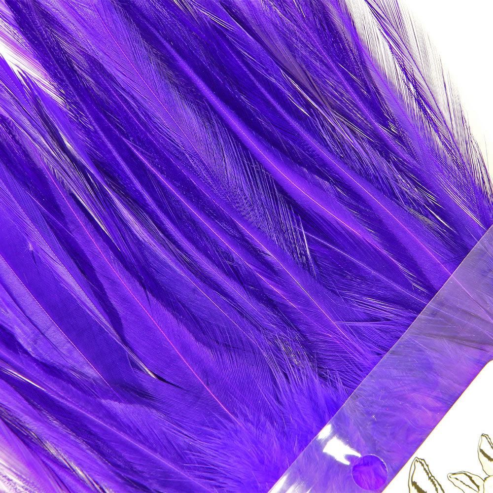 Strung Saddle Hackle Purple