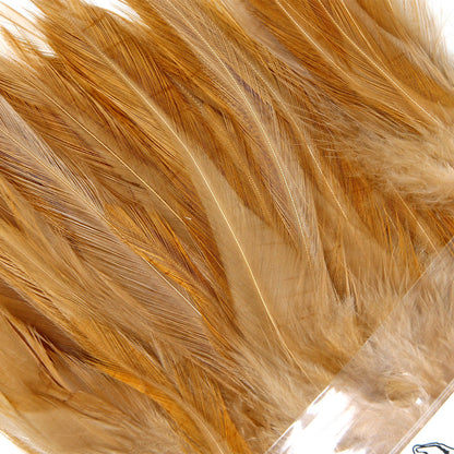 Strung Saddle Hackle Tan